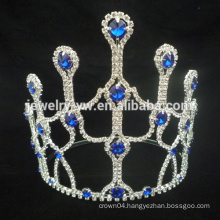 hot sale mini blue patriotic rhinestone beauty tiara